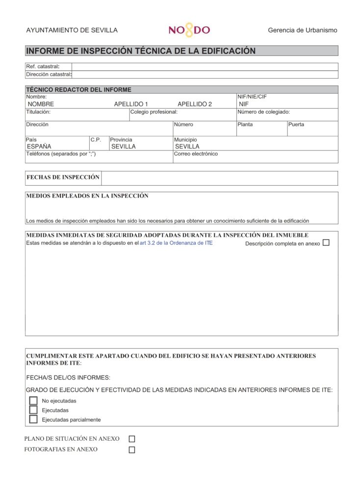 Modelo Oficial Informe ITE Sevilla