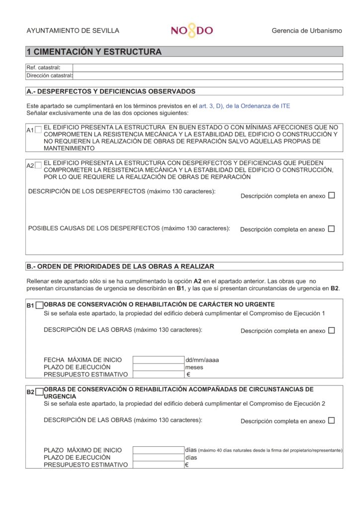Modelo Oficial Informe ITE Sevilla