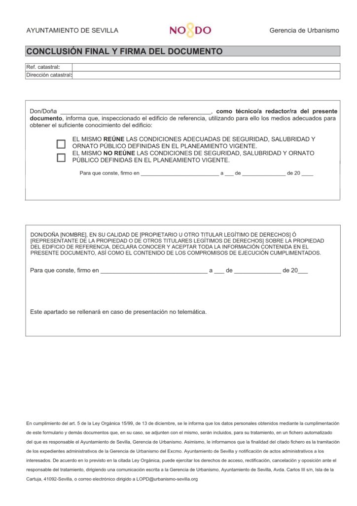 Modelo Oficial Informe ITE Sevilla